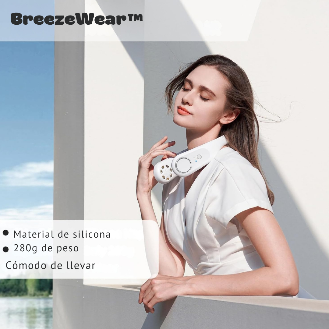 ❄️ Aire acondicionado de cuello  – Tu alivio portátil contra el calor extremo.
