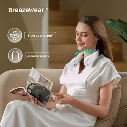 ❄️ Aire acondicionado de cuello  – Tu alivio portátil contra el calor extremo.